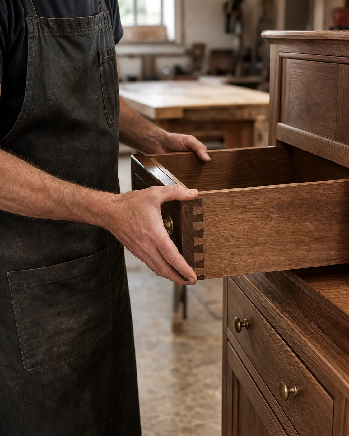 Burl Bespoke Joinery Image of Man using the Drawer
